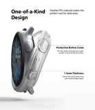 Galaxy Watch Active 2 44mm Case | Air Sports - TPU case being placed over a Galaxy Watch, highlighting button covers.