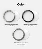 Galaxy Watch Ultra | Bezel Styling & Glass - Three Galaxy Watch Ultra bezel styles in silver, black, and glossy silver with tempered glass.