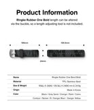 Watch Lug 20mm | Rubber One Bold Band - Design - Camo watch strap dimensions and product specifications table.
