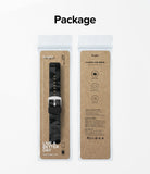 Watch Lug 20mm | Rubber One Bold Band - Design - Front and back view of a camo watch band inside retail packaging.