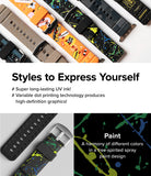 Watch Lug 20mm | Rubber One Bold Band - Design - Assorted colorful patterned watch bands with spray paint and graphic designs.