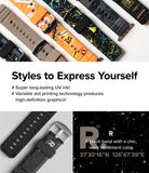 Watch Lug 20mm | Rubber One Bold Band - Design - Assorted patterned watch bands with high-definition UV ink graphics.
