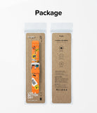 Watch Lug 20mm | Rubber One Bold Band - Design - Front and back of orange patterned watch band in retail packaging.