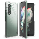 Galaxy Z Fold 3 Case | Slim - Clear protective case shown from back and front angles on a Galaxy Z Fold 3 smartphone.
