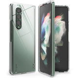 Galaxy Z Fold 3 Case | Slim - Clear protective case shown from back and front angles on a Galaxy Z Fold 3 smartphone.