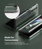 Galaxy Z Fold 3 Case | Slim - Close-up of a phone case support piece designed to prevent wobbling on flat surfaces.