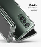 Galaxy Z Fold 3 Case | Slim - Green slim case on a Galaxy Z Fold 3 showing camera cutouts and protective raised bezels.
