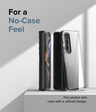 Galaxy Z Fold 4 Case | Slim - A clear, slim case on a Galaxy Z Fold 4 against a minimalist white background.