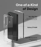 Galaxy Z Fold 4 Case | Slim - Exploded view of a Galaxy Z Fold 4 with a clear, impact-resistant polycarbonate case.