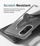 Galaxy Z Fold 4 Case | Slim - A metal key resting on a translucent, scratch-resistant Galaxy Z Fold 4 phone case.