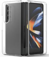 Galaxy Z Fold 4 Case | Slim - A clear, slim protective case on a black Samsung Galaxy Z Fold 4 smartphone.