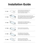 Galaxy Z Fold 5 Screen Protector | Cover Display Glass - Galaxy Z Fold 5 Screen Protector - Six-step illustrated guide showing how to clean, align, and apply a screen protector.