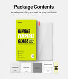 Galaxy Z Fold 5 Screen Protector | Cover Display Glass - Galaxy Z Fold 5 Screen Protector - Ringke tempered glass packaging, screen protector, and installation kit components.