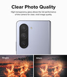 Galaxy Z Fold 5 | Camera Protector Glass [2 Pack] - Comparison showing clear photo quality versus blurry competitor.