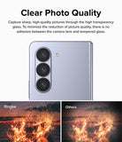 Galaxy Z Fold 5 | Camera Lens Frame Glass - Close-up of phone camera lenses and a comparison of photo clarity.