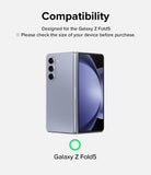 Galaxy Z Fold 5 Screen Protector | Dual Easy Film - Galaxy Z Fold 5 Screen Protector - A light blue Galaxy Z Fold5 smartphone shown with a green checkmark indicating compatibility.