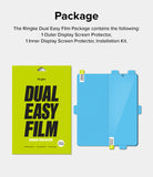 Galaxy Z Fold 5 Screen Protector | Dual Easy Film - Galaxy Z Fold 5 Screen Protector - Ringke Dual Easy Film packaging next to a blue protective screen film for the device.