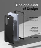 Galaxy Z Fold 5 Case | Slim - Exploded view of a phone case showing non-slip tape, hard polycarbonate, and UV coating.