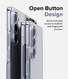 Galaxy Z Fold 5 Case | Slim - Two clear phone cases showing open button cutouts for easy access to side controls.
