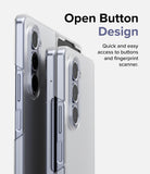 Galaxy Z Fold 5 Case | Slim - Two clear phone cases showing open button cutouts for easy access to side controls.