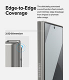 Galaxy Z Fold 6 | 3-in-1 Protector - Close-up of a phone screen protector showing smooth 2.5D curved edges for full coverage.