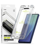 Galaxy Z Fold 7 Screen Protector | Cover Display Easy Slide Tempered Glass (2 Pack) - Ringke tempered glass installation tray and screen protector for Galaxy Z Fold 7.