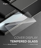 Galaxy Z Fold 6 Screen Protector | Cover Display Glass (2 Pack) - Galaxy Z Fold 6 Screen Protector - Tempered glass screen protector being applied to a Galaxy Z Fold 6 cover display.