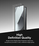 Galaxy Z Fold 6 Screen Protector | Cover Display Glass (2 Pack) - Galaxy Z Fold 6 Screen Protector - Transparent glass screen protector hovering over a Galaxy Z Fold 6 cover display.