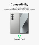 Galaxy Z Fold 6 | Camera Lens Frame Glass (2 Pack) - Galaxy Z Fold 6 - Compatibility graphic showing a silver Galaxy Z Fold 6 phone with a green checkmark below.