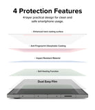 Galaxy Z Fold 6 Screen Protector | Dual Easy Film (2 Pack) - Galaxy Z Fold 6 Screen Protector - Exploded view showing four protective layers of the Dual Easy Film screen protector.