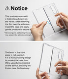 Galaxy Z Fold 6 Case | Fusion - Clear - Instructions for removing adhesive film and explanation of the case's design.