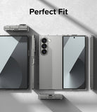 Galaxy Z Fold 6 Case | Fusion - Clear - Clear protective case shown from multiple angles on a Galaxy Z Fold 6.