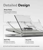 Galaxy Z Fold 6 Case | Fusion - Clear - Clear case showing TPU and PC materials with integrated strap holes.