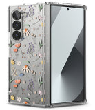 Galaxy Z Fold 6 case | Fusion Design - Clear phone case with delicate floral pattern on a Galaxy Z Fold 6.
