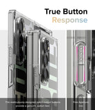 Galaxy Z Fold 6 case | Fusion Design - Clear phone case showing precise button cutouts and tactile button response.