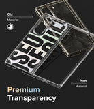 Galaxy Z Fold 6 case | Fusion Design - Comparison of yellowed old phone case material versus clear new material.