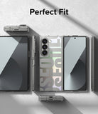 Galaxy Z Fold 6 case | Fusion Design - Clear phone case on a Galaxy Z Fold 6 showing front, back, and side views.