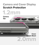 Galaxy Z Fold 6 Case | Fusion Magnetic - Clear - Close-up of clear phone case showing 1.2mm camera lips and 2.0mm screen bezel.