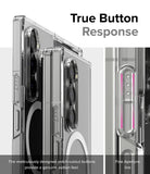 Galaxy Z Fold 6 Case | Fusion Magnetic - Clear - Close-up of clear phone case showing precise button cutouts.