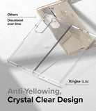 Galaxy Z Fold 6 Case | Slim - Comparison of a clear Ringke case against a discolored, scratched competitor case.