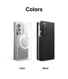 Galaxy Z Fold 6 Case | Slim Magnetic - Clear and black magnetic phone cases shown side-by-side on Galaxy Z Fold 6 phones.