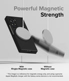 Galaxy Z Fold 6 Case | Slim Magnetic - A magnetic charger attached to a phone case versus a falling phone without one.