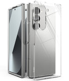 Galaxy Z Fold 6 Case | Slim - Clear protective case on a silver Galaxy Z Fold 6 showing front and back views.