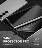 Galaxy Z Fold 7 Screen Protector | 3-in-1 Protector Pro - A 3-in-1 screen protector set for Galaxy Z Fold 7 displayed on a grey textured surface.