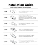 Galaxy Z Fold 7 Screen Protector | 3-in-1 Protector Pro - Six-step illustrated guide showing how to install a tempered glass screen protector.