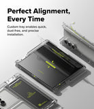 Galaxy Z Fold 7 Screen Protector | 3-in-1 Protector Pro - Installation tray for Galaxy Z Fold 7 with screen protector film and alignment guides.