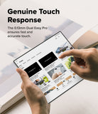 Galaxy Z Fold 7 Screen Protector | 3-in-1 Protector Pro - Hands using a Galaxy Z Fold with a screen protector, showing a YouTube interface.