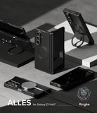 Galaxy Z Fold 7 Case | Alles - Multiple black Galaxy Z Fold 7 phones in protective cases with magnetic rings on a gray surface.