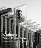 Galaxy Z Fold 7 Case | Alles - Multiple clear phone cases arranged in a row, highlighting camera lens frame compatibility.