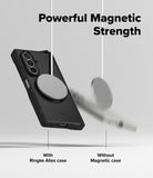 Galaxy Z Fold 7 Case | Alles - Galaxy Z Fold 7 Case - A phone with a Ringke case stays attached to a magnetic disc while another phone falls away.